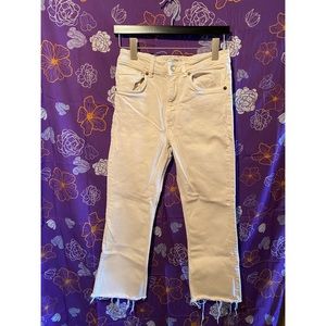 Zara High Waisted Straight Leg Jeans